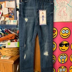 High Rise Distressed Jeans